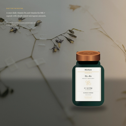 MitoSyne D3 + K2 — Vitamin D3 + Vitamin K2 MK-7, 50 + 90 mcg — Premium routine context