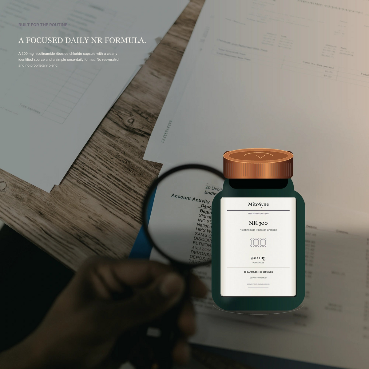 MitoSyne NR 300 — Nicotinamide Riboside Chloride, 300 mg — Premium routine context