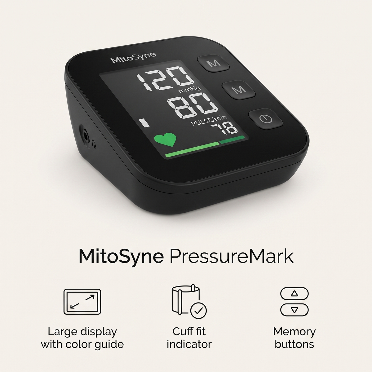 MitoSyne PressureMark Validated Upper-Arm Blood-Pressure Monitor - gallery image 5