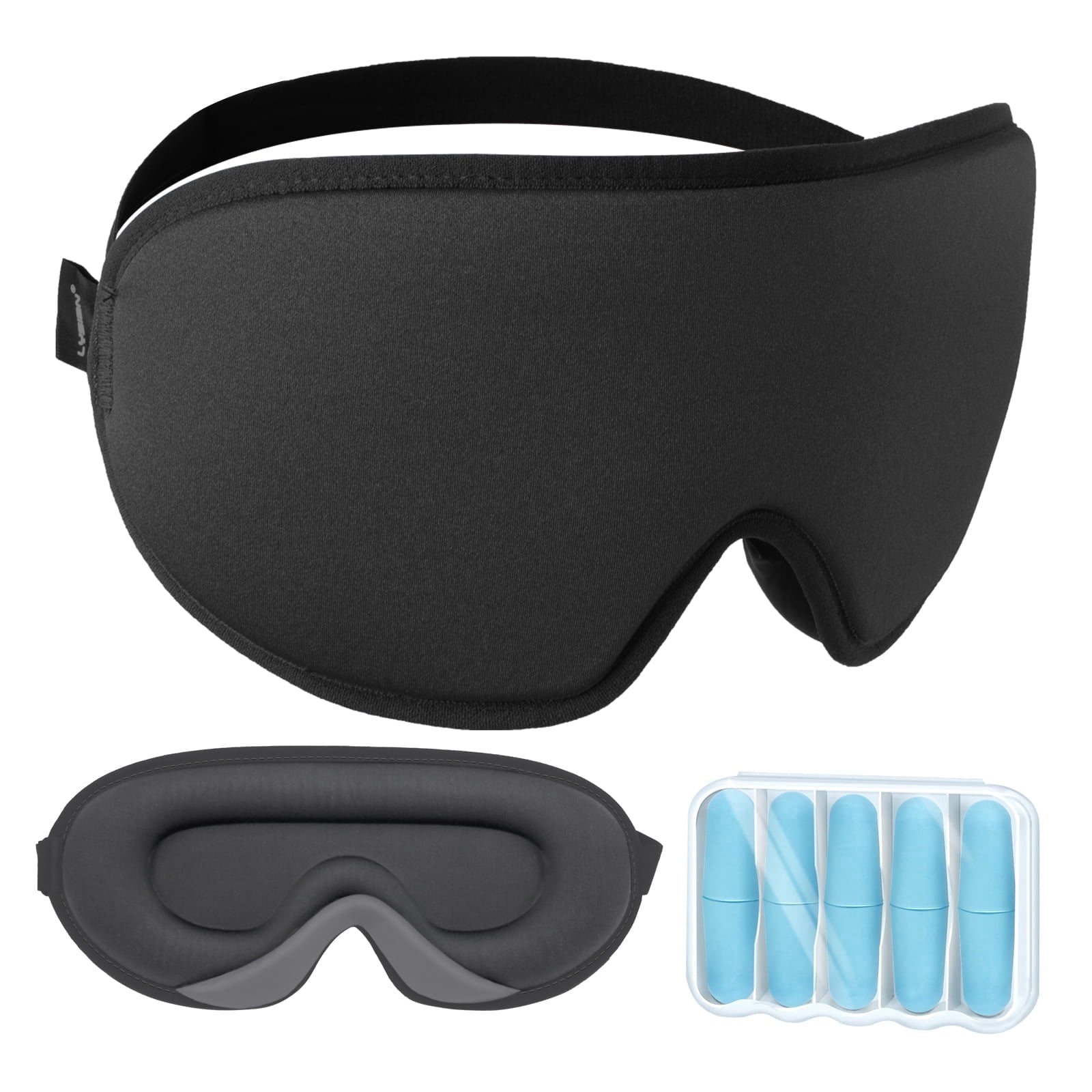 MitoSyne Blackout Pro Sleep Mask + Earplug Set