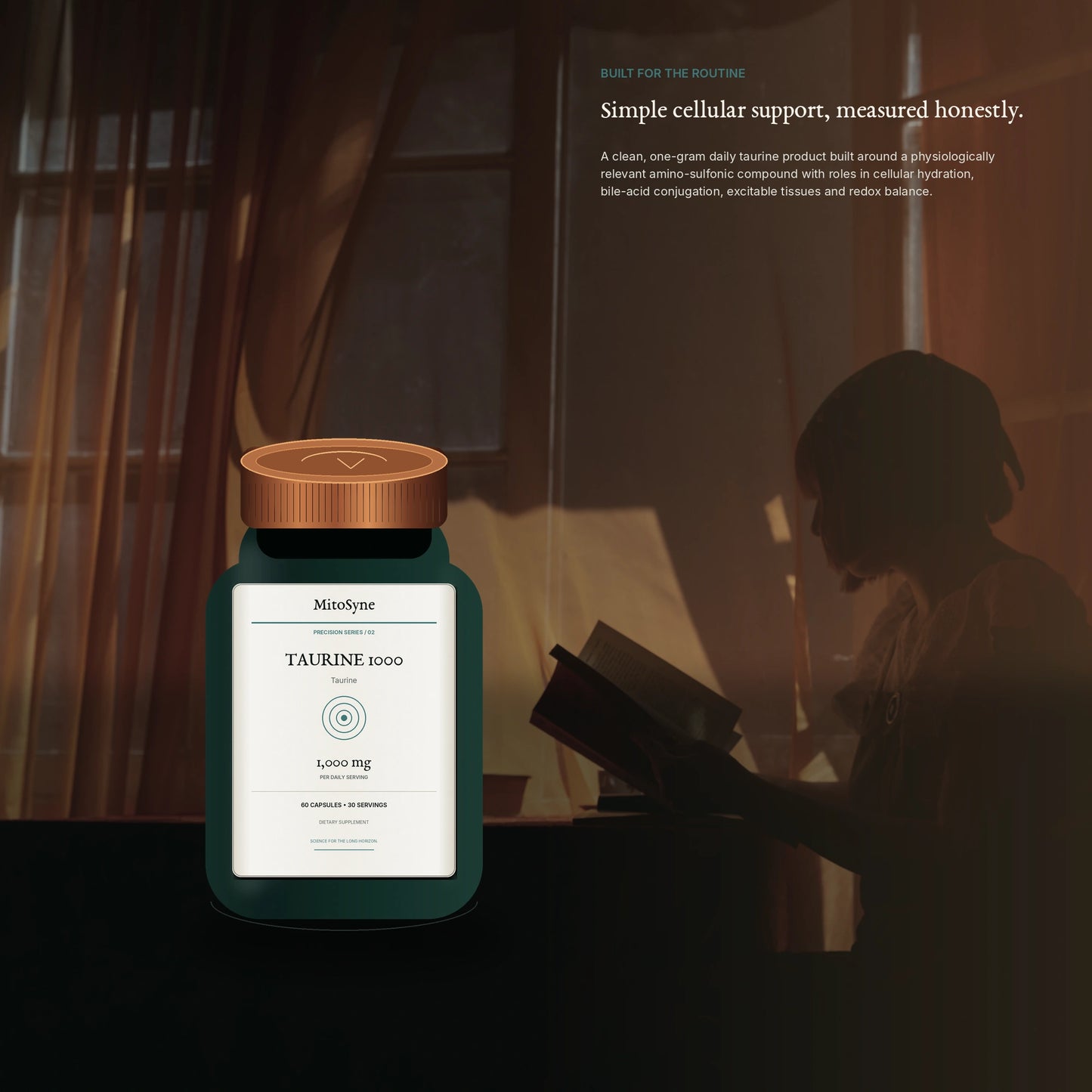 MitoSyne Taurine 1000 — Taurine, 1,000 mg — Premium routine context