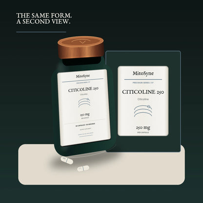 MitoSyne Citicoline 250 — Citicoline, 250 mg — Secondary three-quarter angle