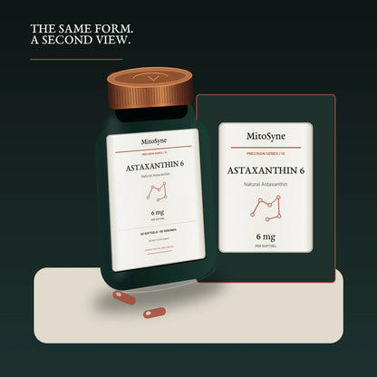 MitoSyne Astaxanthin 6 — Natural Astaxanthin, 6 mg — Secondary three-quarter angle