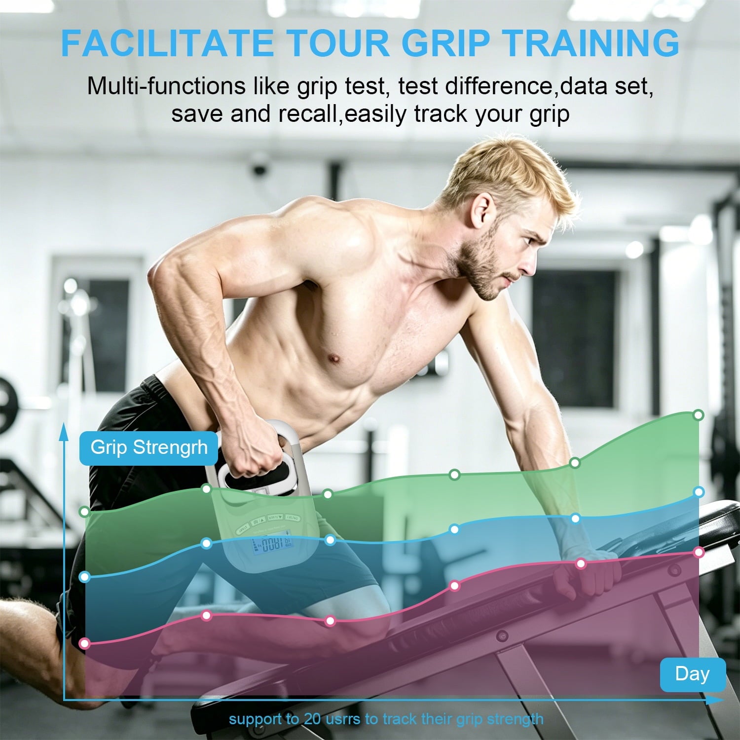 MitoSyne GripMark Digital Handgrip Dynamometer - gallery image 6
