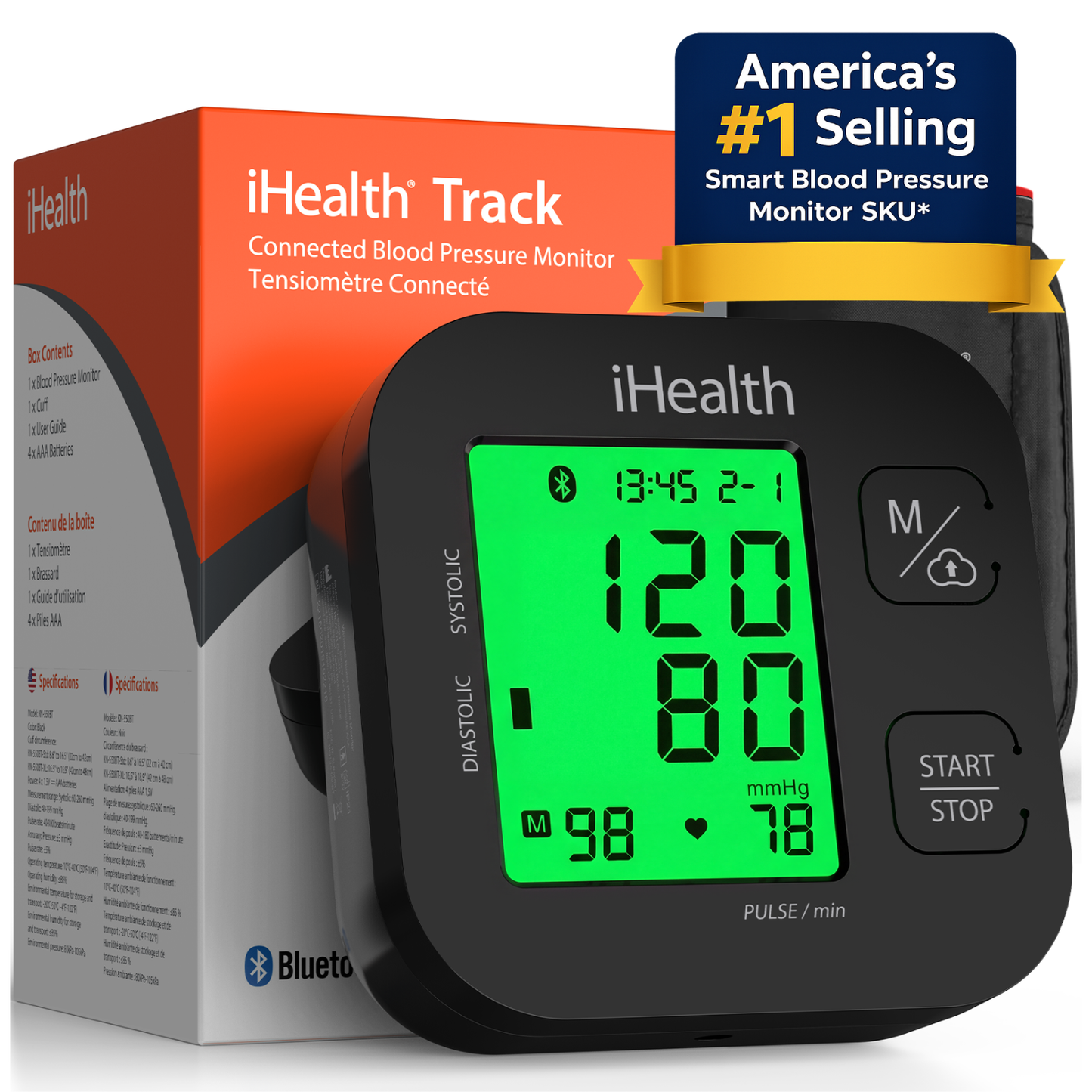 MitoSyne PressureMark Validated Upper-Arm Blood-Pressure Monitor